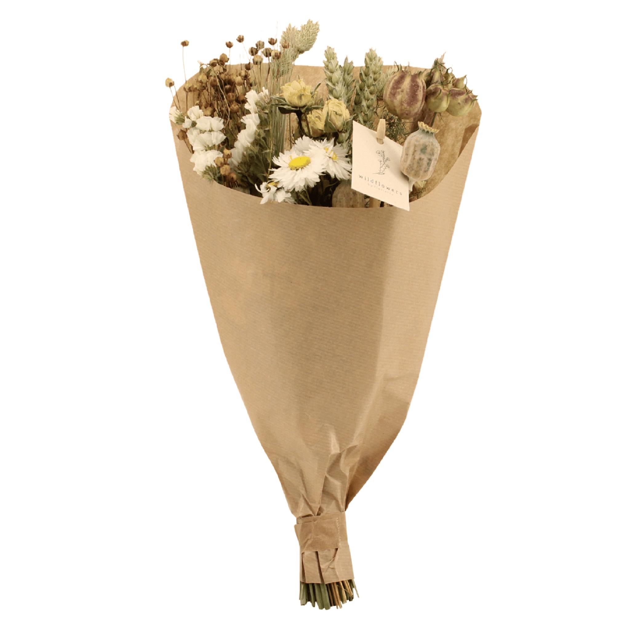 Droogbloemen Veldboeket Naturel - Ø15 - ↨35cm