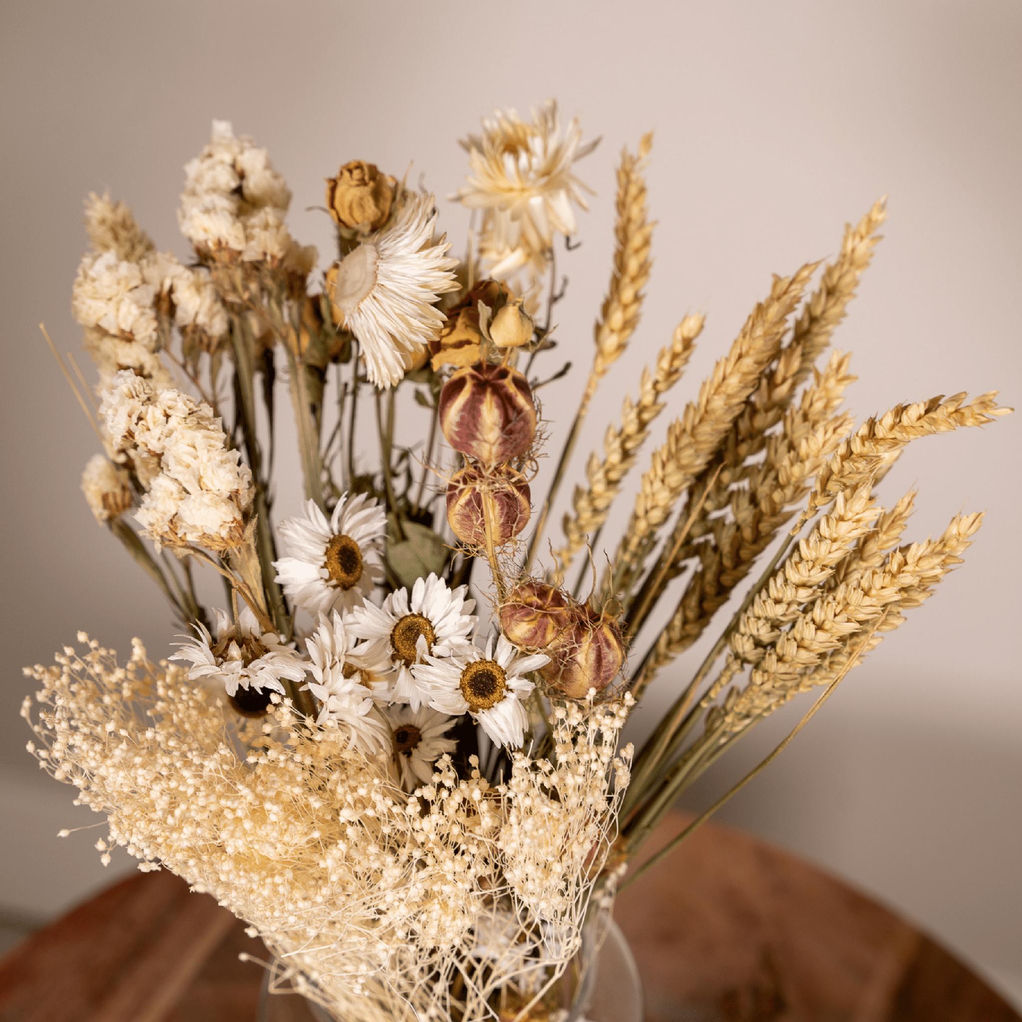 Droogbloemen Veldboeket Naturel - Ø15 - ↨35cm