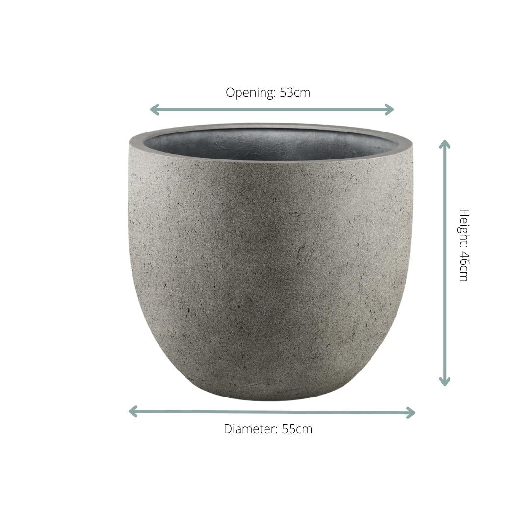 Pot Grigio New Egg Naturel Beton - D55 x H46